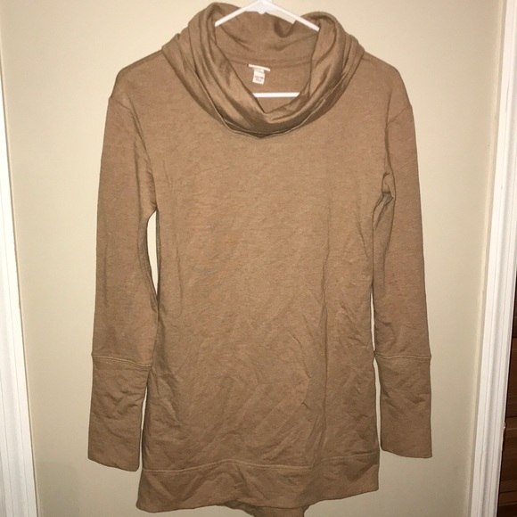 Merona Sweaters - Tan XS cowl neck long sweater Merona